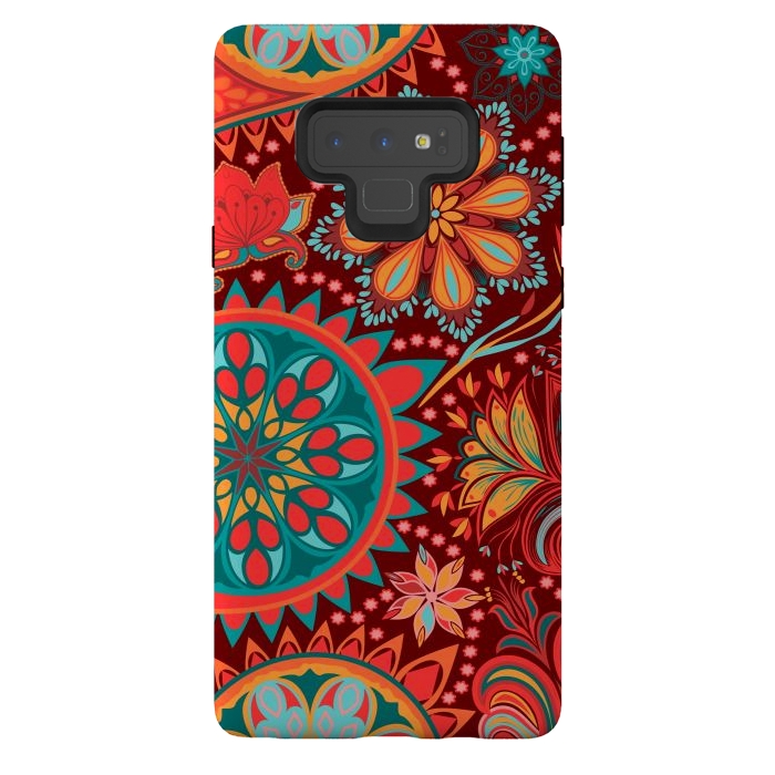 Galaxy Note 9 StrongFit Paisley Vintage Floral Motif Ethnic Seamless Background by ArtsCase