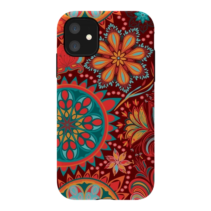 iPhone 11 StrongFit Paisley Vintage Floral Motif Ethnic Seamless Background by ArtsCase