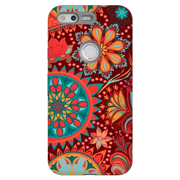 Pixel StrongFit Paisley Vintage Floral Motif Ethnic Seamless Background by ArtsCase