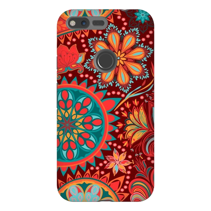 Pixel XL StrongFit Paisley Vintage Floral Motif Ethnic Seamless Background by ArtsCase