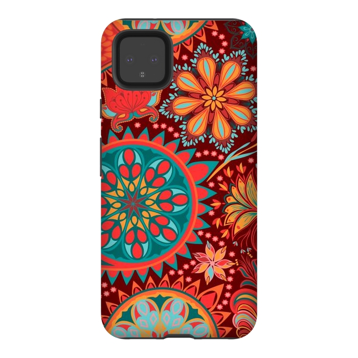Pixel 4XL StrongFit Paisley Vintage Floral Motif Ethnic Seamless Background by ArtsCase