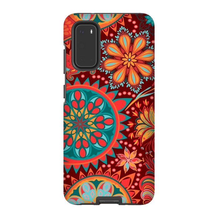Galaxy S20 StrongFit Paisley Vintage Floral Motif Ethnic Seamless Background by ArtsCase