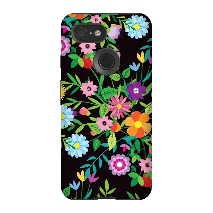 Pixel 3 StrongFit Patterns Doodle Spring XI by ArtsCase