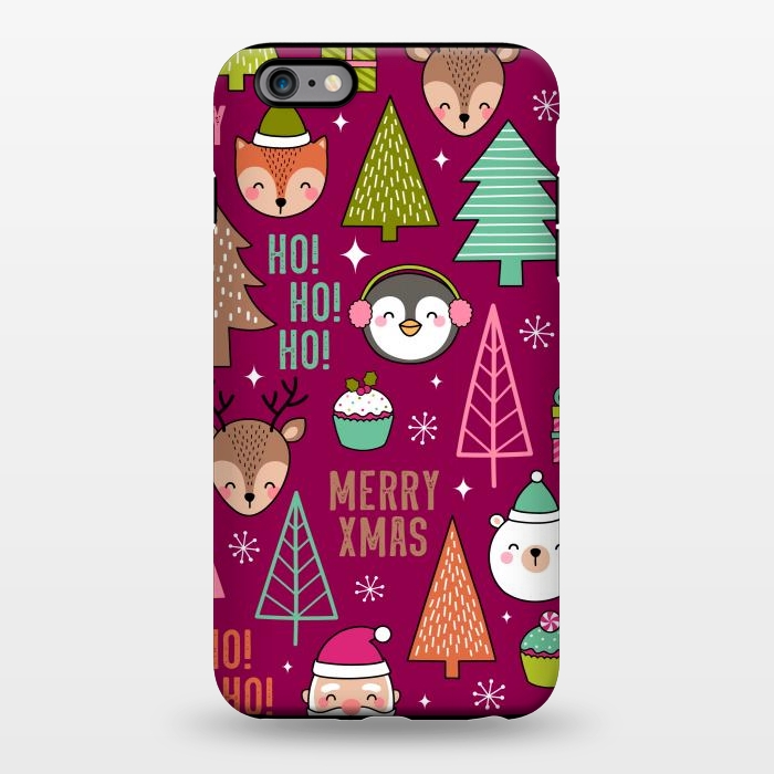 iPhone 6/6s plus StrongFit Pine Trees and Christmas Elements Seamless Pattern by ArtsCase