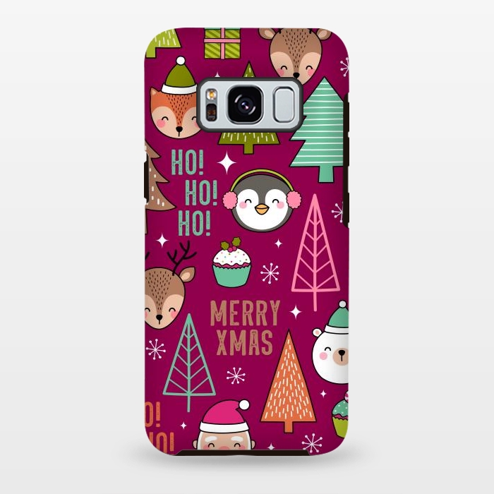 Galaxy S8 plus StrongFit Pine Trees and Christmas Elements Seamless Pattern by ArtsCase