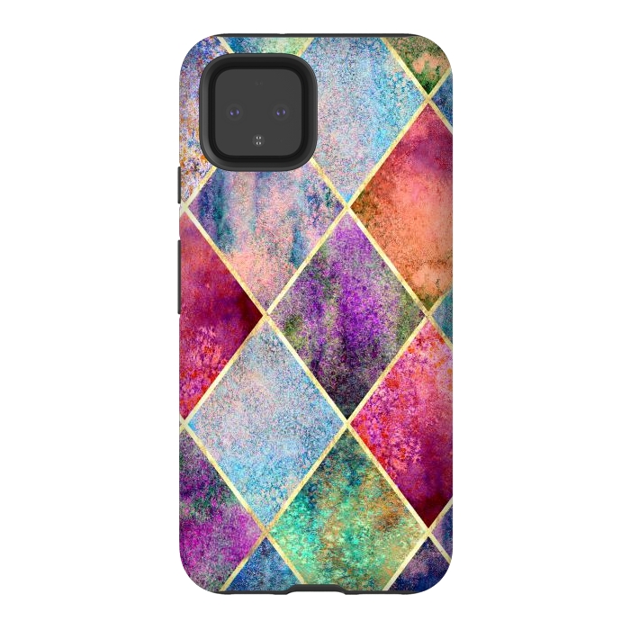 Pixel 4 StrongFit Plancha Geométrica Abstracta by ArtsCase