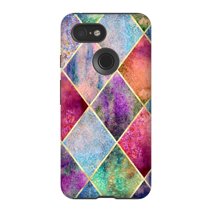 Pixel 3 StrongFit Plancha Geométrica Abstracta by ArtsCase
