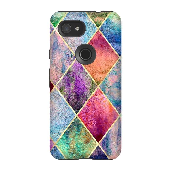 Pixel 3A StrongFit Plancha Geométrica Abstracta by ArtsCase