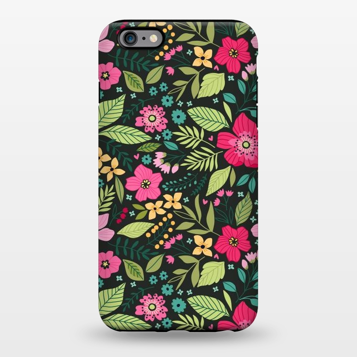 iPhone 6/6s plus StrongFit Pretty Flowers on Dark Green Background by ArtsCase