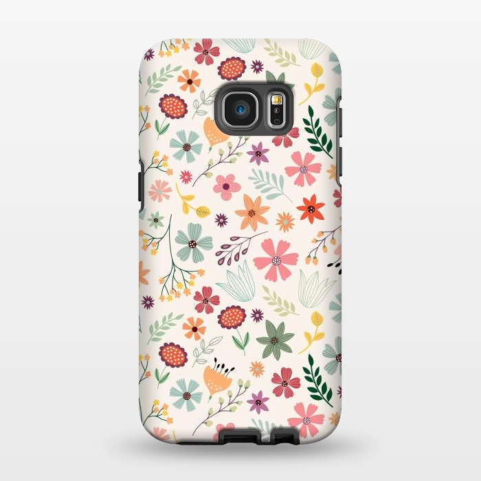 Galaxy S7 EDGE StrongFit Pretty Flowers Pattern Design XIII by ArtsCase