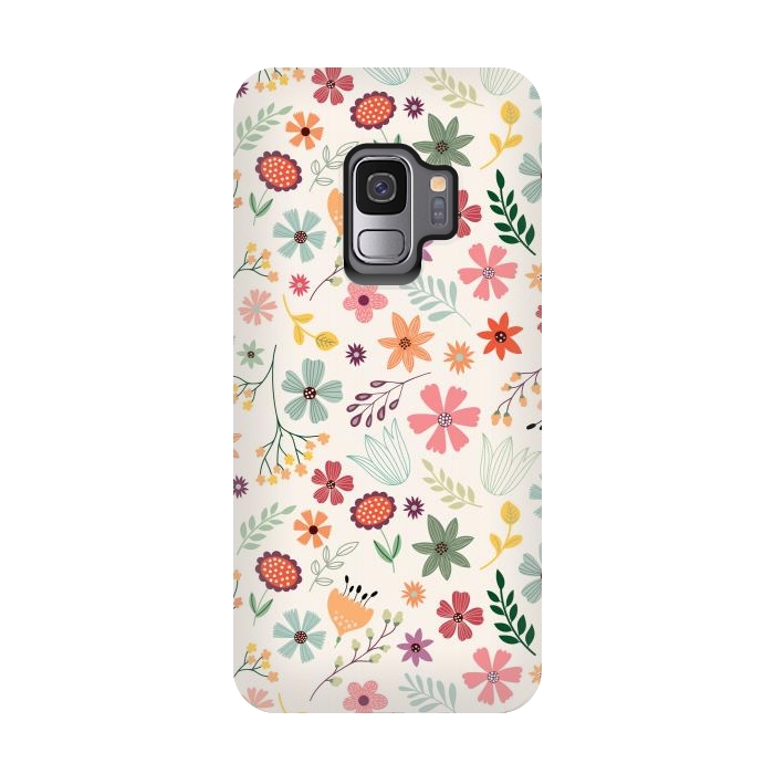 Galaxy S9 StrongFit Pretty Flowers Pattern Design XIII by ArtsCase