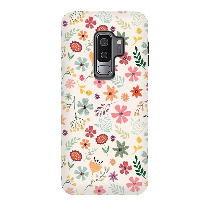 Galaxy S9 plus StrongFit Pretty Flowers Pattern Design XIII by ArtsCase