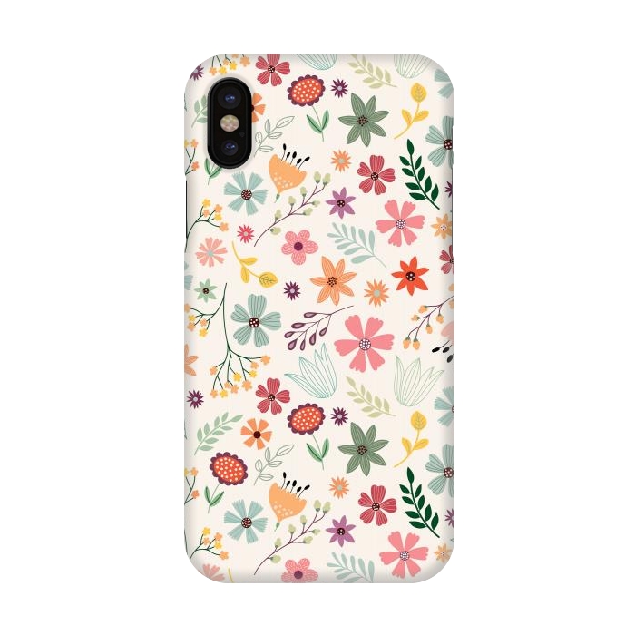 iPhone X SlimFit Pretty Flowers Pattern Design XIII by ArtsCase