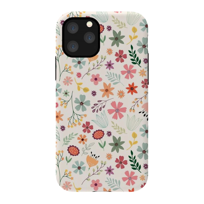 iPhone 11 Pro StrongFit Pretty Flowers Pattern Design XIII by ArtsCase