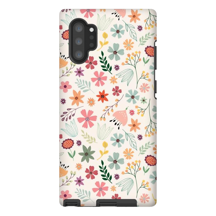 Galaxy Note 10 plus StrongFit Pretty Flowers Pattern Design XIII by ArtsCase