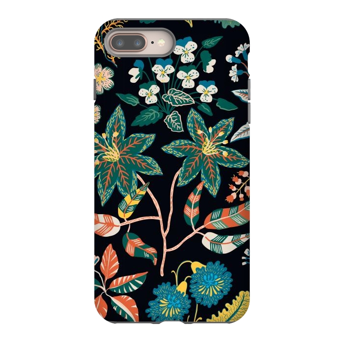 iPhone 7 plus StrongFit Randomly Scattered Botanical Motifs by ArtsCase