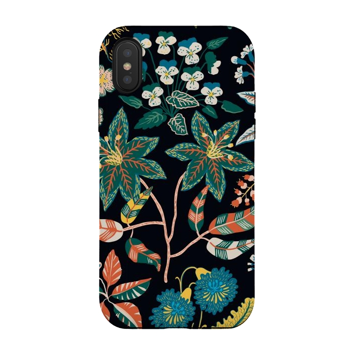 iPhone Xs / X StrongFit Randomly Scattered Botanical Motifs by ArtsCase