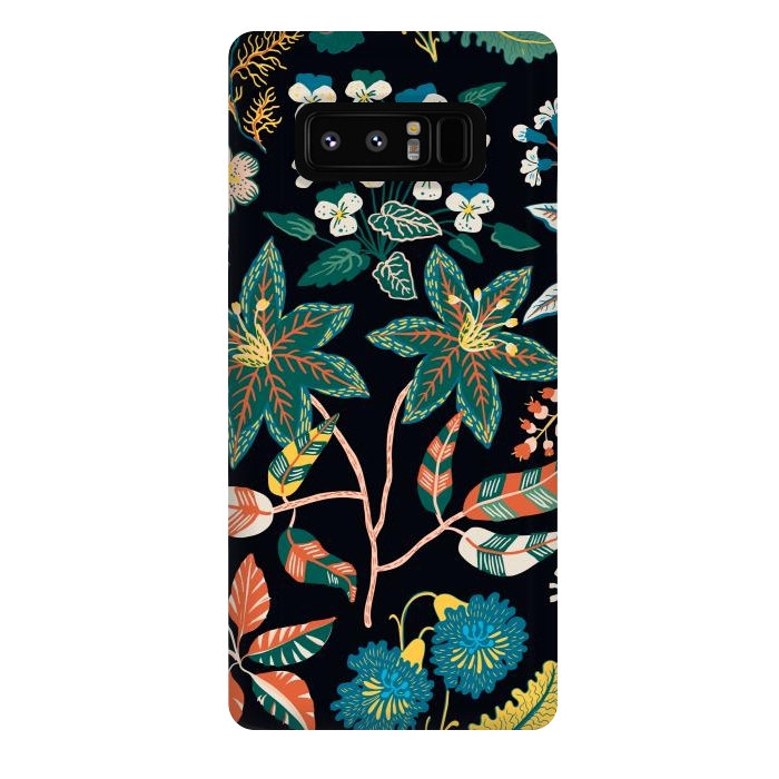 Galaxy Note 8 StrongFit Randomly Scattered Botanical Motifs by ArtsCase