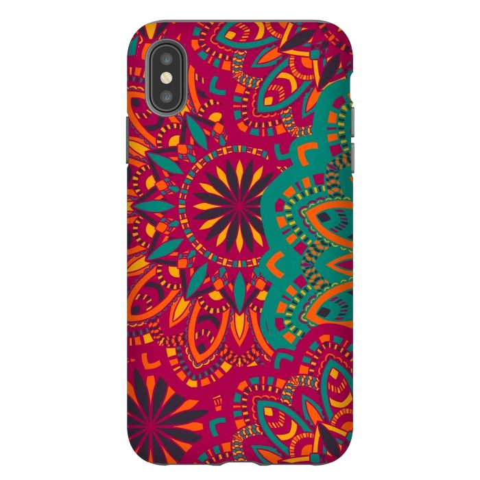 iPhone Xs Max StrongFit Round and Round Mandala by ArtsCase