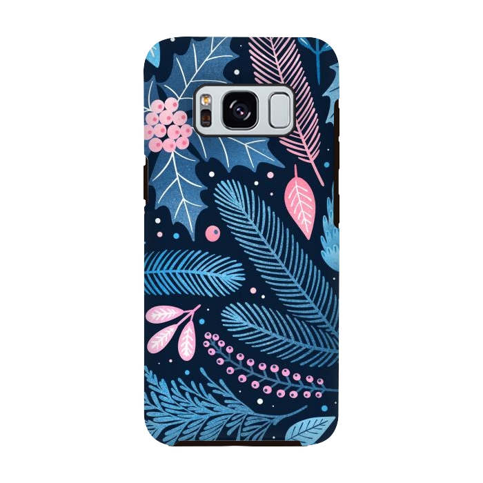 Galaxy S8 StrongFit Seamless Christmas Pattern with Winter Plants. by ArtsCase