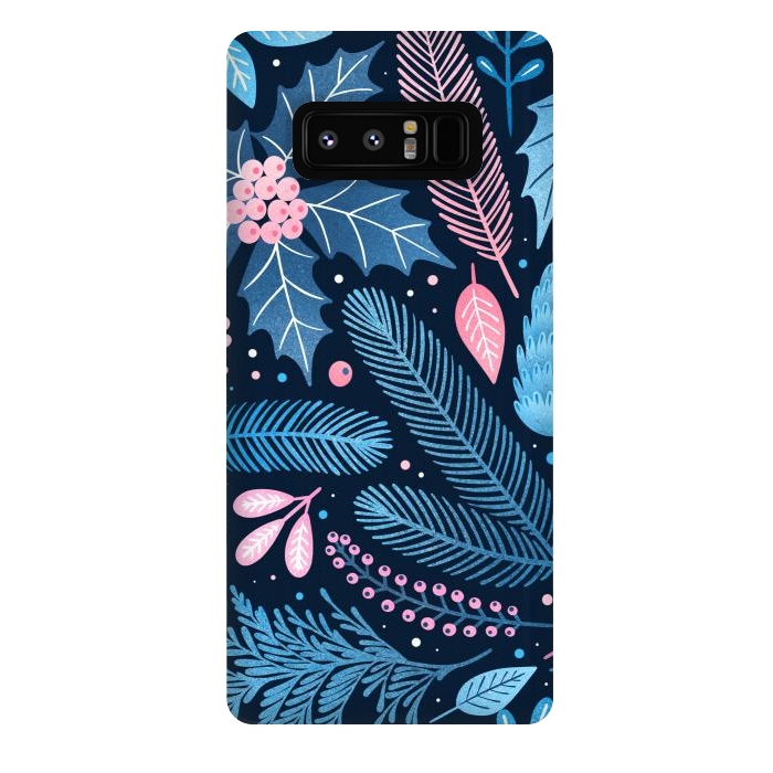 Galaxy Note 8 StrongFit Seamless Christmas Pattern with Winter Plants. by ArtsCase