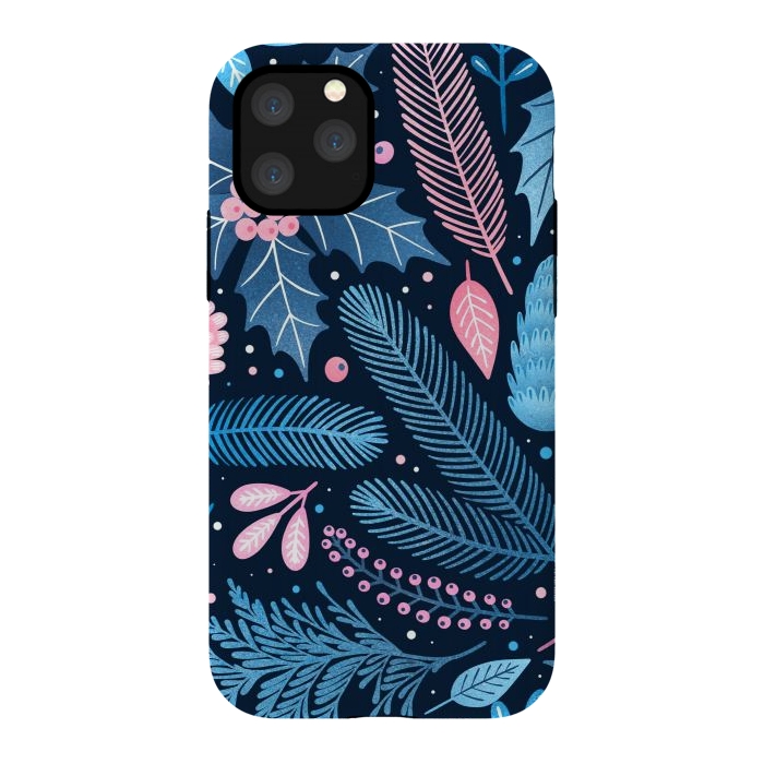 iPhone 11 Pro StrongFit Seamless Christmas Pattern with Winter Plants. by ArtsCase