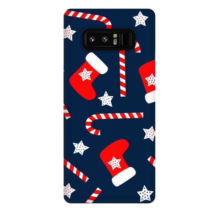Galaxy Note 8 StrongFit Seamless Christmas Pattern with Xmas Socks by ArtsCase