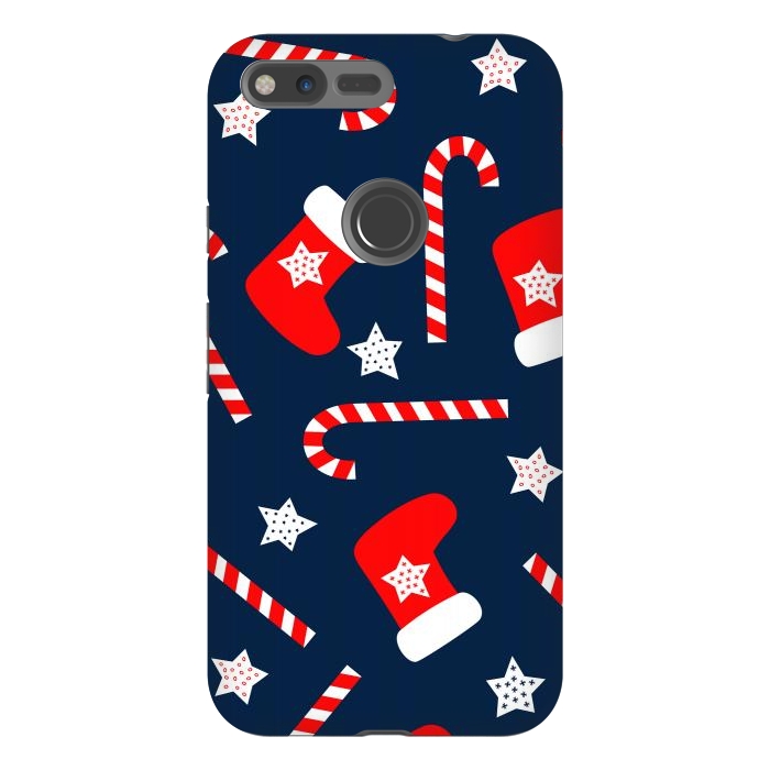 Pixel XL StrongFit Seamless Christmas Pattern with Xmas Socks by ArtsCase