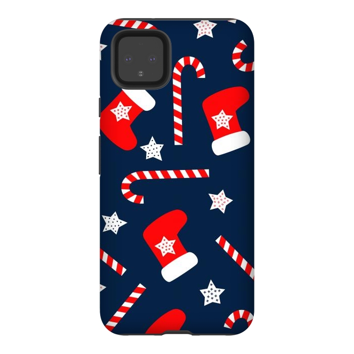 Pixel 4XL StrongFit Seamless Christmas Pattern with Xmas Socks by ArtsCase