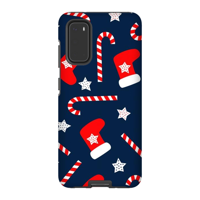Galaxy S20 StrongFit Seamless Christmas Pattern with Xmas Socks by ArtsCase