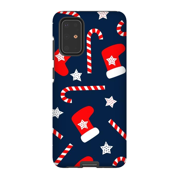 Galaxy S20 Plus StrongFit Seamless Christmas Pattern with Xmas Socks by ArtsCase