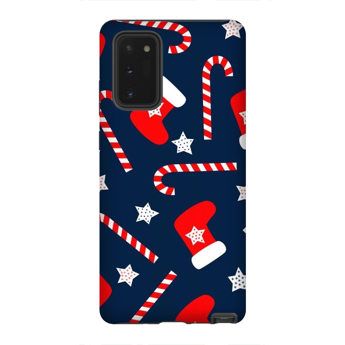 Galaxy Note 20 StrongFit Seamless Christmas Pattern with Xmas Socks by ArtsCase