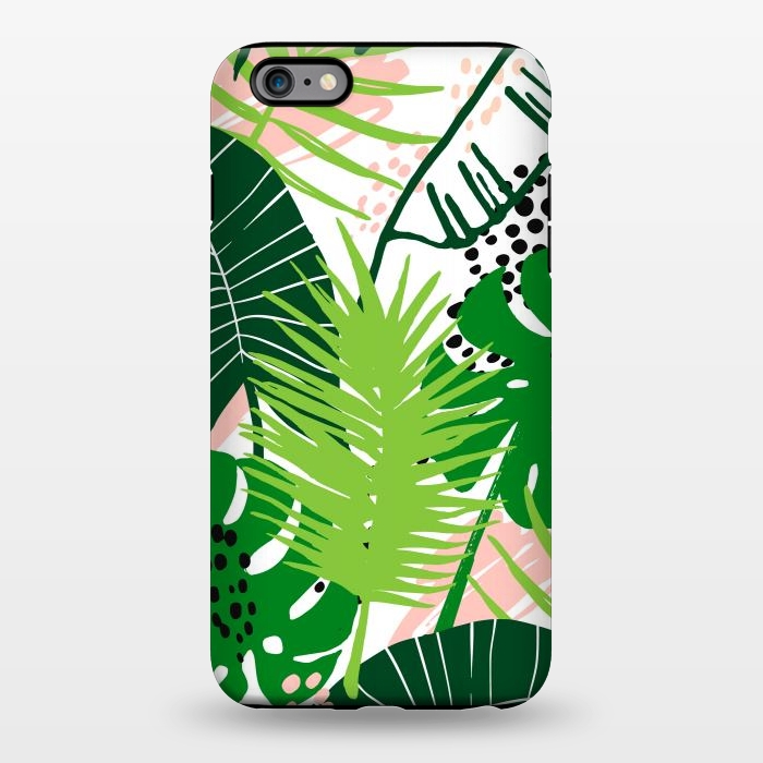 iPhone 6/6s plus StrongFit Seamless Exotic Pattern with Green Tropical Leaves by ArtsCase