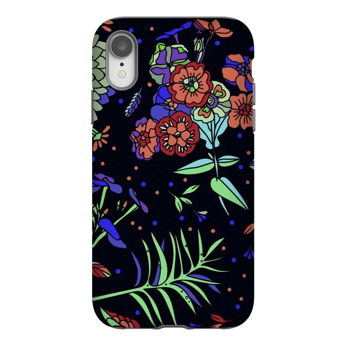 iPhone Xr StrongFit Seamless Floral Pattern 333 by ArtsCase