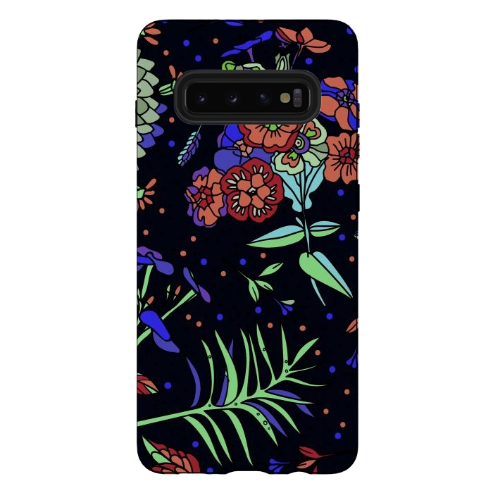 Galaxy S10 plus StrongFit Seamless Floral Pattern 333 by ArtsCase
