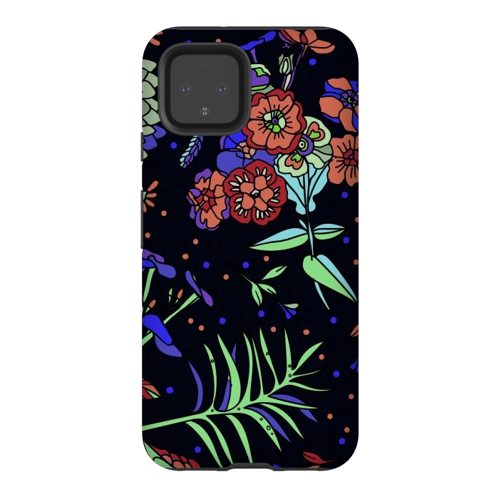 Pixel 4 StrongFit Seamless Floral Pattern 333 by ArtsCase