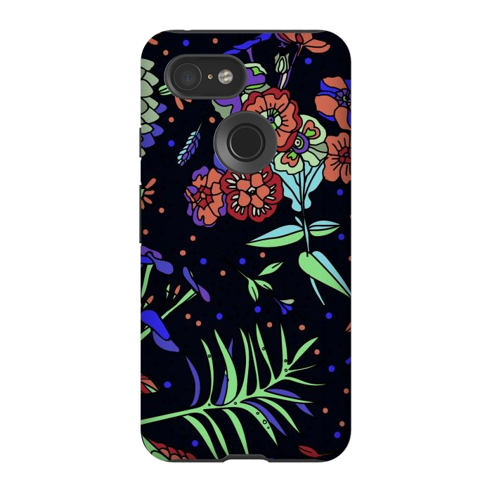 Pixel 3 StrongFit Seamless Floral Pattern 333 by ArtsCase