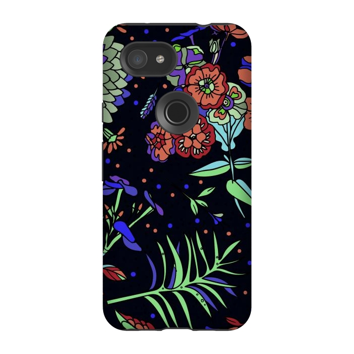 Pixel 3A StrongFit Seamless Floral Pattern 333 by ArtsCase