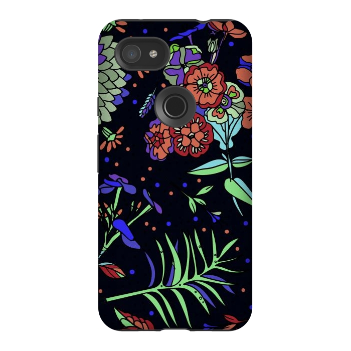 Pixel 3AXL StrongFit Seamless Floral Pattern 333 by ArtsCase