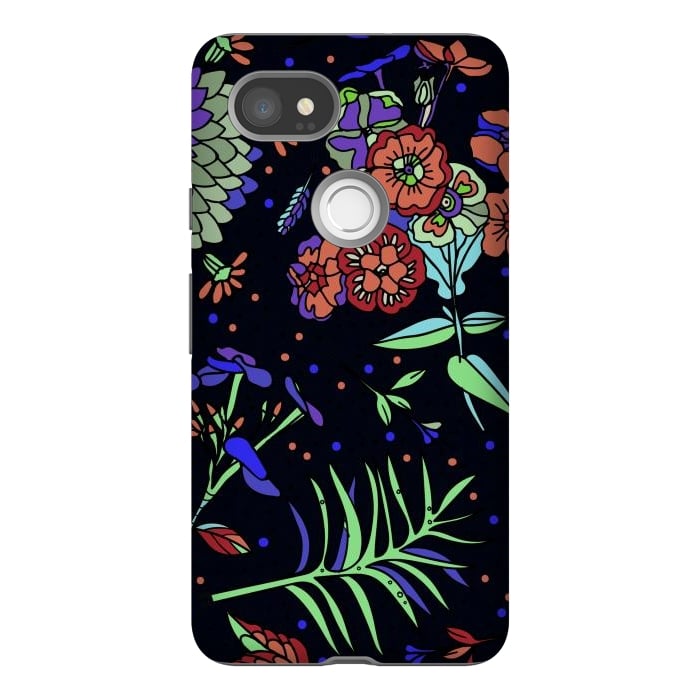 Pixel 2XL StrongFit Seamless Floral Pattern 333 by ArtsCase