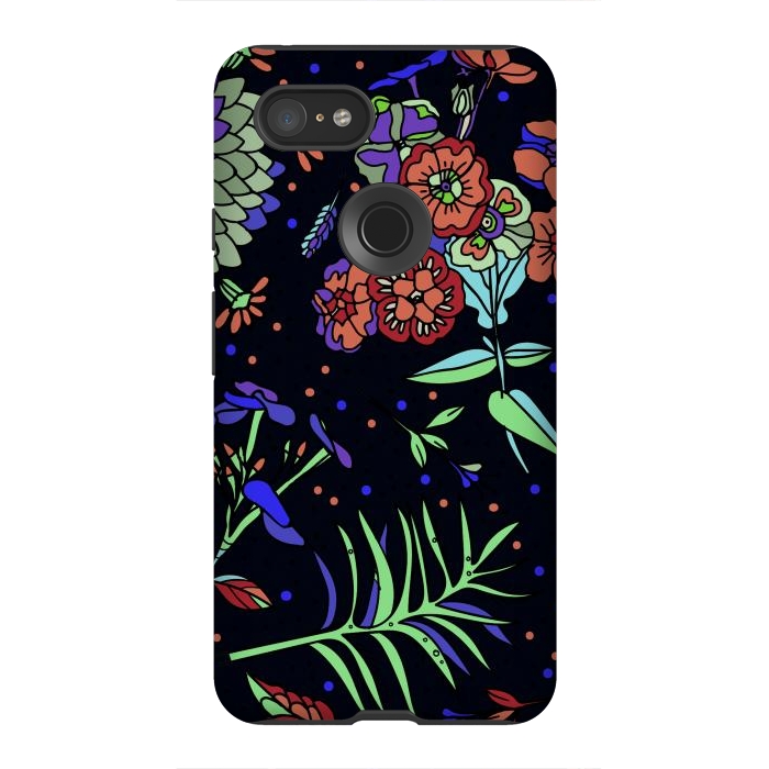 Pixel 3XL StrongFit Seamless Floral Pattern 333 by ArtsCase