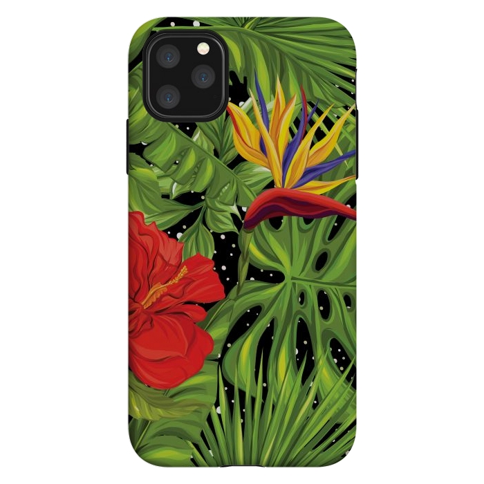 iPhone 11 Pro Max StrongFit Seamless Pattern Background with Tropical Plants Monstera by ArtsCase