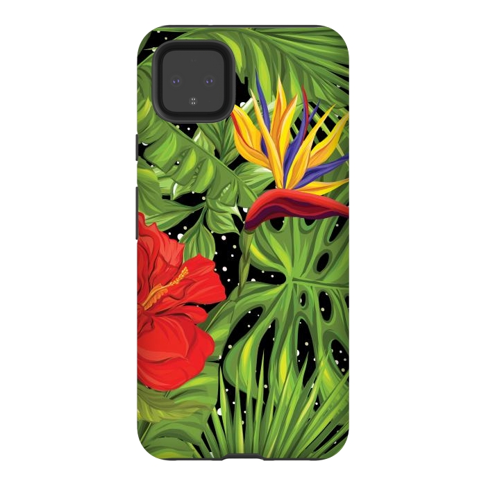 Pixel 4XL StrongFit Seamless Pattern Background with Tropical Plants Monstera by ArtsCase