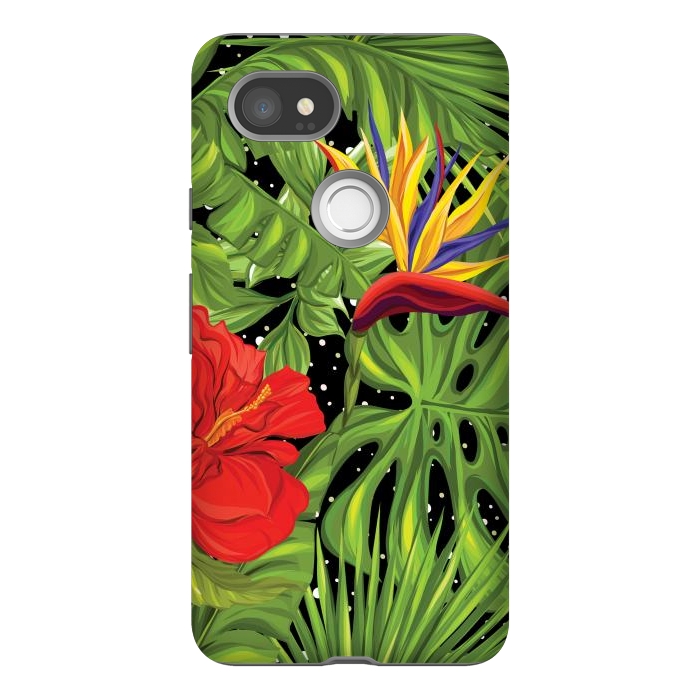 Pixel 2XL StrongFit Seamless Pattern Background with Tropical Plants Monstera by ArtsCase