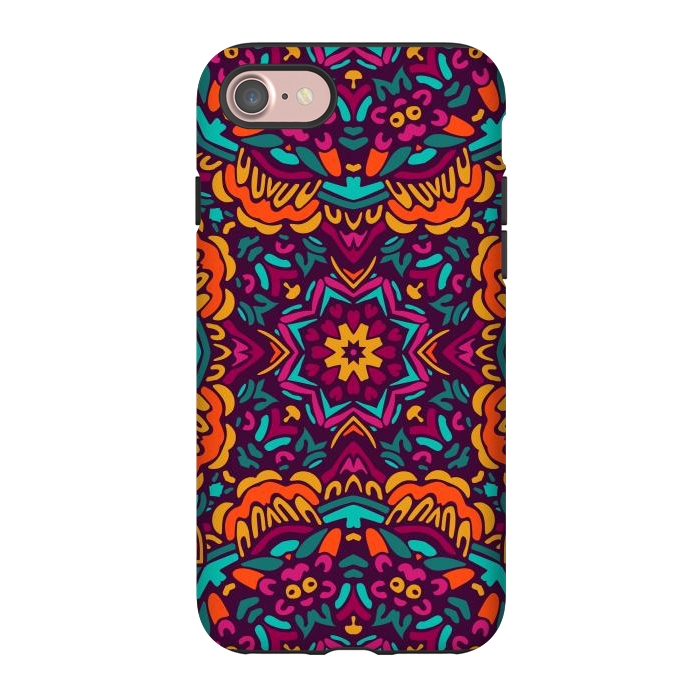 iPhone 7 StrongFit Tiled Floral Doodle Design by ArtsCase