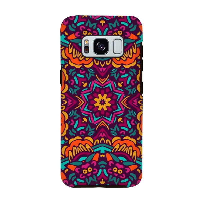 Galaxy S8 StrongFit Tiled Floral Doodle Design by ArtsCase