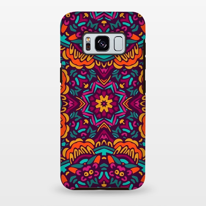 Galaxy S8 plus StrongFit Tiled Floral Doodle Design by ArtsCase