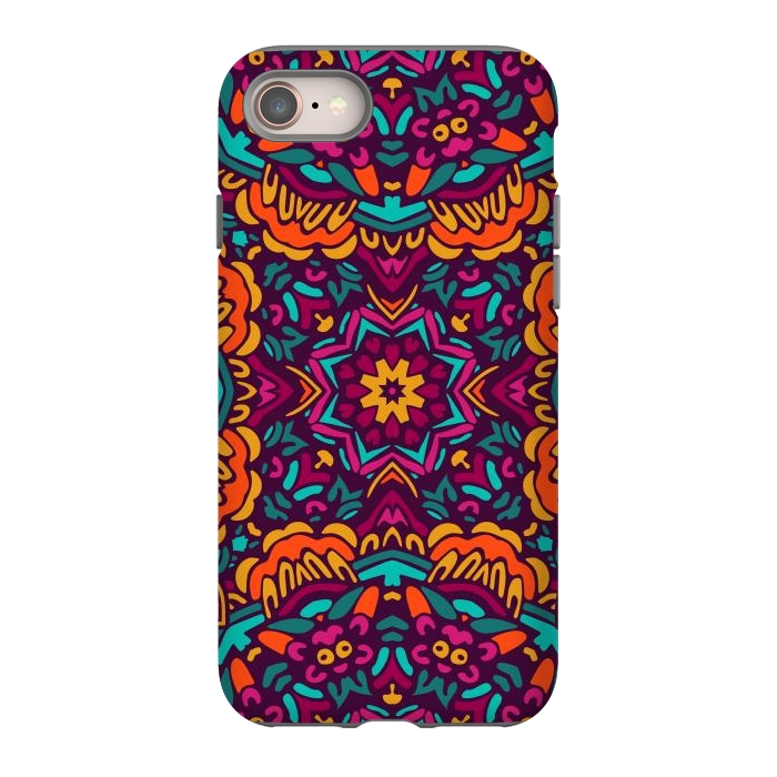 iPhone 8 StrongFit Tiled Floral Doodle Design by ArtsCase