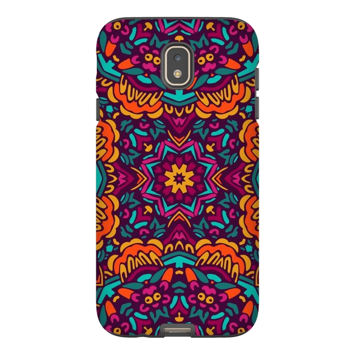 Galaxy J7 StrongFit Tiled Floral Doodle Design by ArtsCase