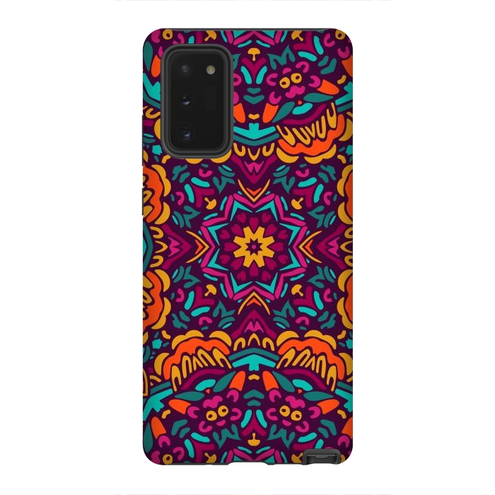 Galaxy Note 20 StrongFit Tiled Floral Doodle Design by ArtsCase